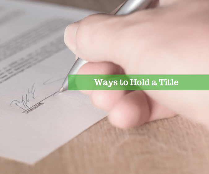 ways to hold a title